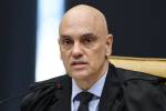 O ministro Alexandre de Moraes durante sessão plenária do Supremo Tribunal Federal